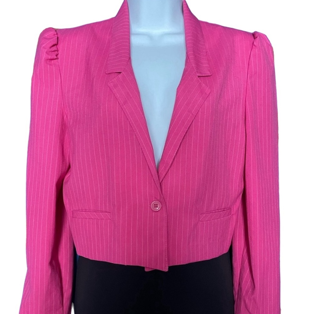 Vintage striped 1980s cropped blazer